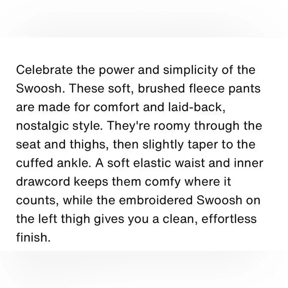 🧡”Nike” NWT Men’s Solo Swoosh Fleece Joggers w/ Zip Pockets and Drawstring Waist - Picture 10 of 16